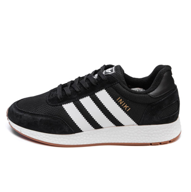 Adidas Iniki Black White С ФЛИСОМ