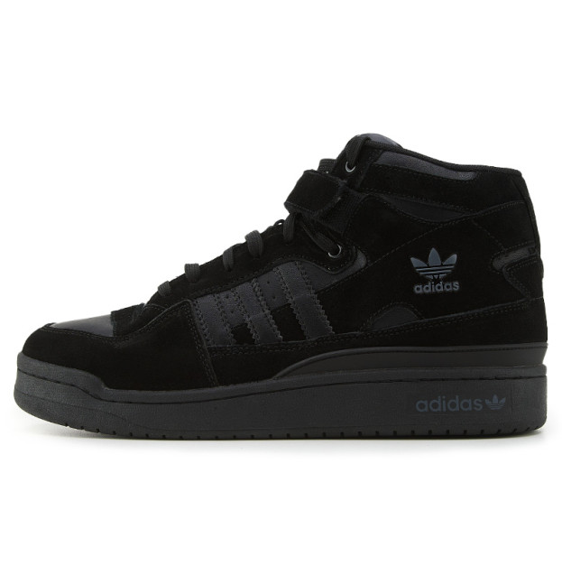 Adidas Forum High Triple Black З ХУТРОМ