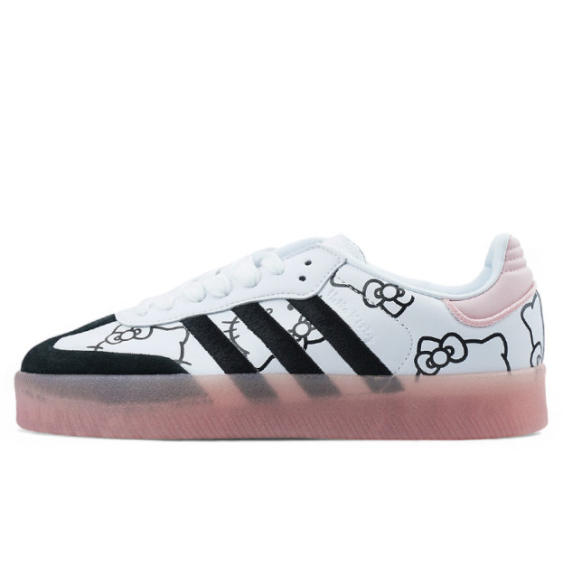 Adidas Samba XLG x Hello Kitty Platform White Pink Black