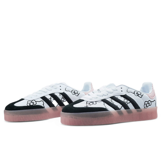 Adidas Samba XLG x Hello Kitty Platform White Pink Black