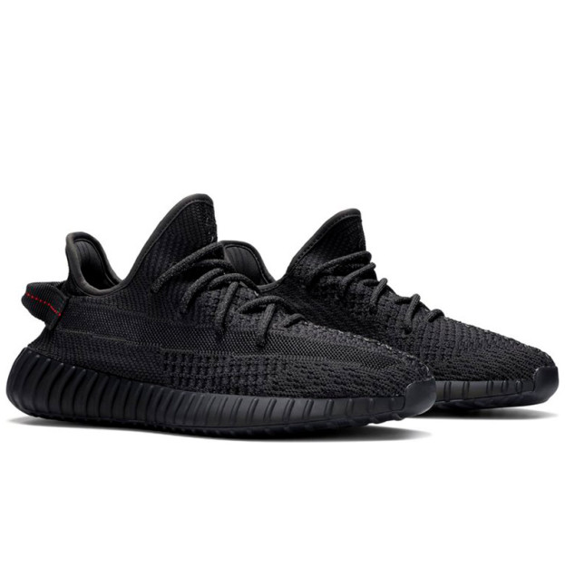 Adidas Yeezy Boost 350 V2 Static Black Reflective Laces FU9006